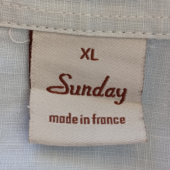 Sunday Linen Embroidered Sz S Costal Dainty Button Down Front Shirt - Picture 12 of 15